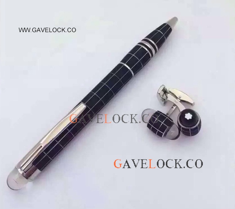 Mont Blanc Pen and Cufflink Set / Mental Ballpoint Pen & Cufflinks